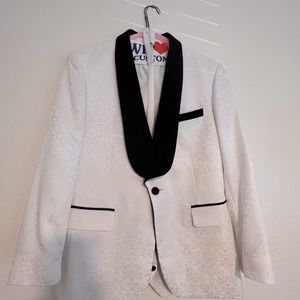 Groom Jacket with Matching vest and bow tie